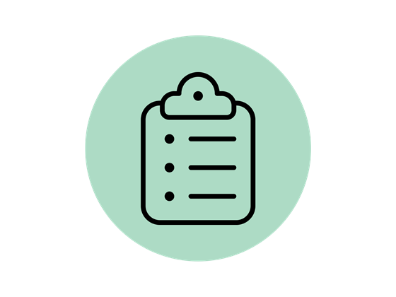 Clipboard - grafisk ikon - thin