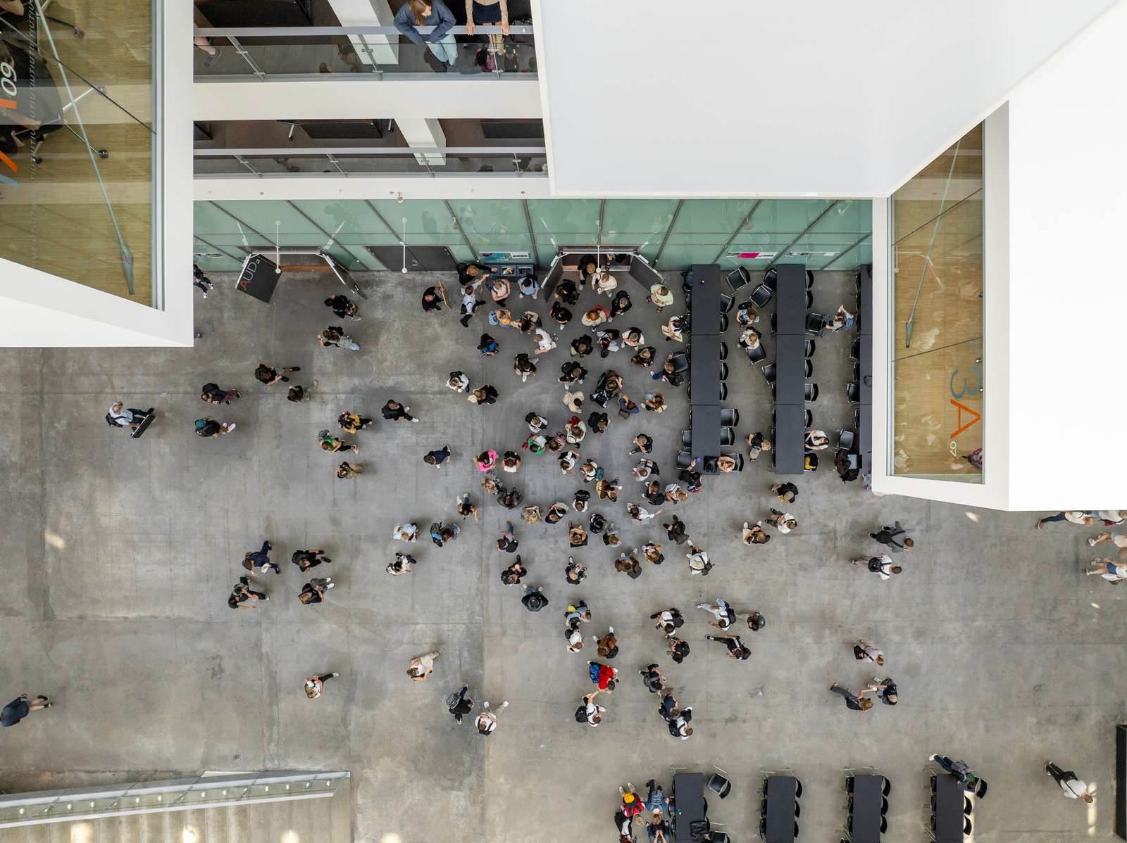ITU atrium drone footage 2024