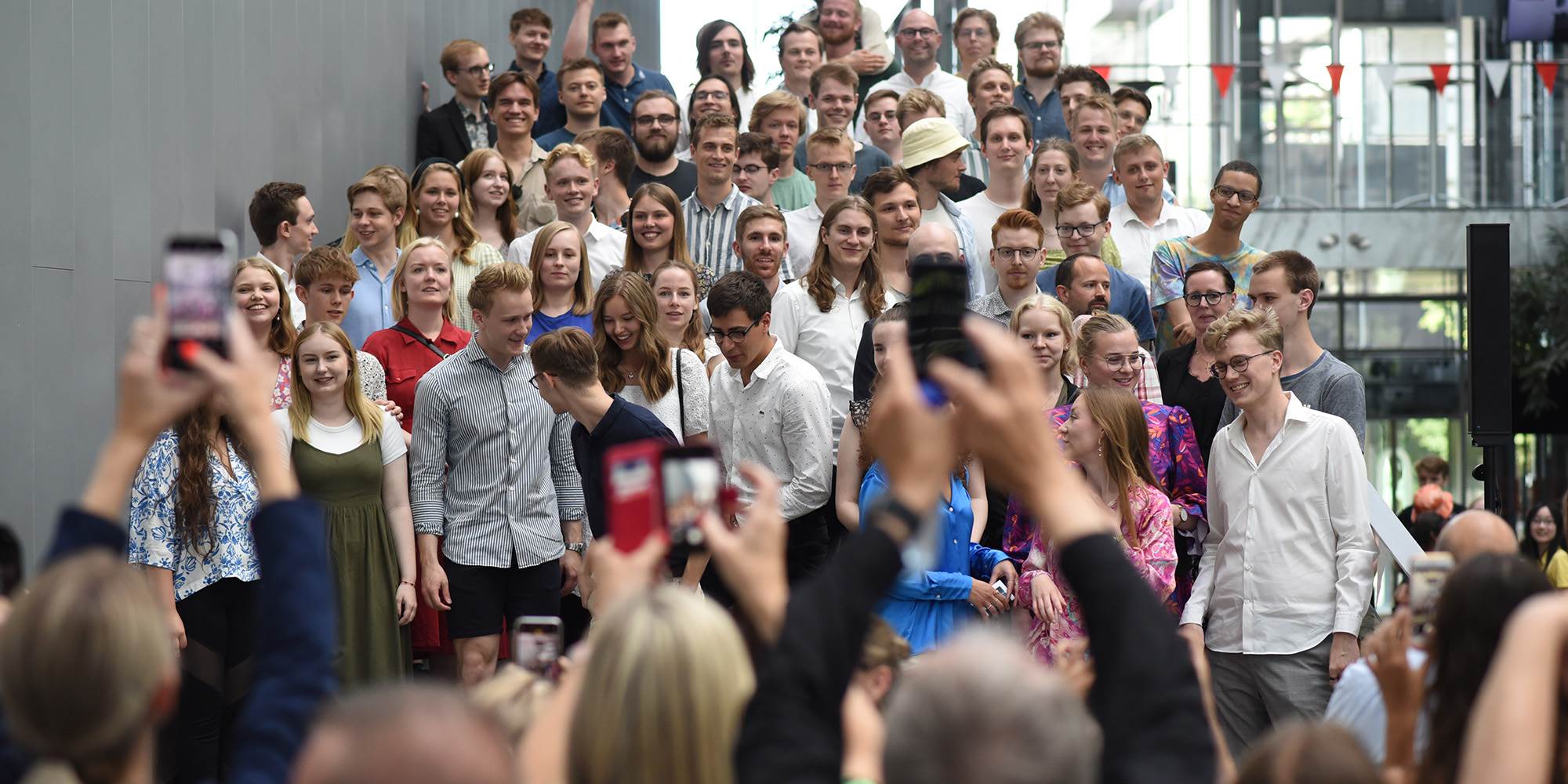 Group picture at a graduation ceremony
