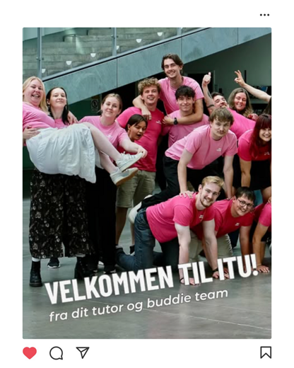 Instagramopslag fra studiestart